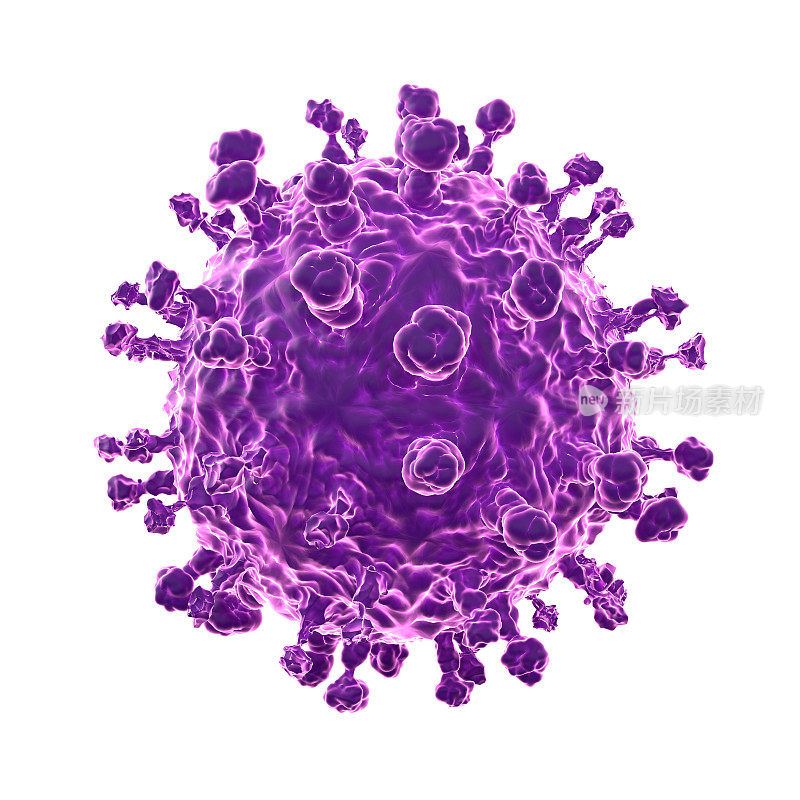Coronaviruses Covid-19 or Flu Virus On White with Clipping Path